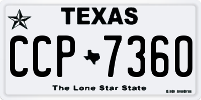 TX license plate CCP7360