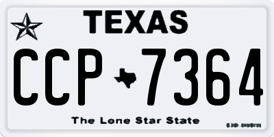 TX license plate CCP7364