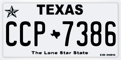 TX license plate CCP7386