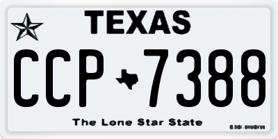 TX license plate CCP7388