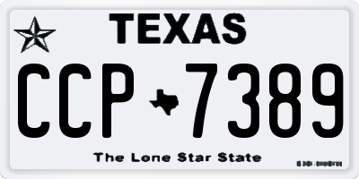 TX license plate CCP7389