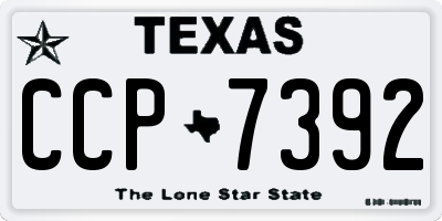 TX license plate CCP7392