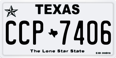 TX license plate CCP7406