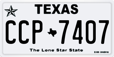 TX license plate CCP7407