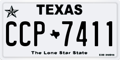 TX license plate CCP7411