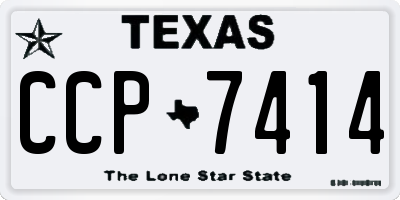 TX license plate CCP7414