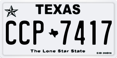 TX license plate CCP7417