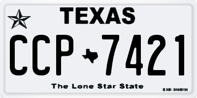TX license plate CCP7421