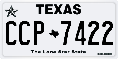 TX license plate CCP7422