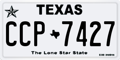 TX license plate CCP7427