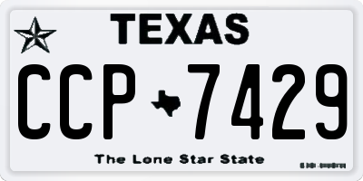 TX license plate CCP7429