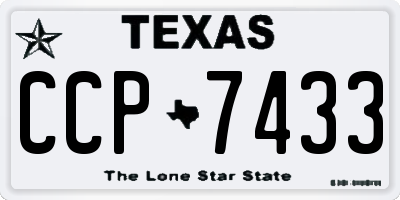 TX license plate CCP7433