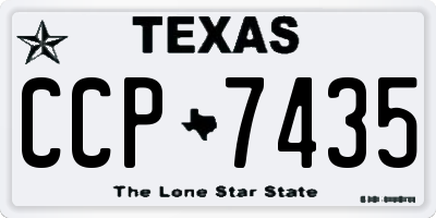 TX license plate CCP7435