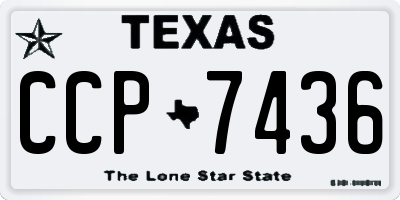 TX license plate CCP7436
