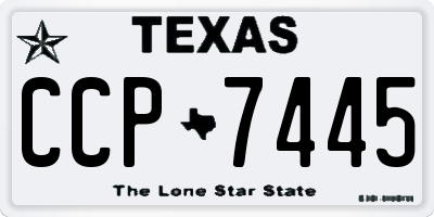 TX license plate CCP7445