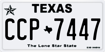 TX license plate CCP7447