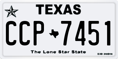 TX license plate CCP7451