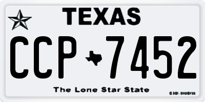 TX license plate CCP7452
