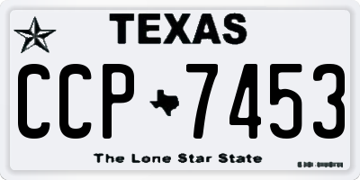 TX license plate CCP7453
