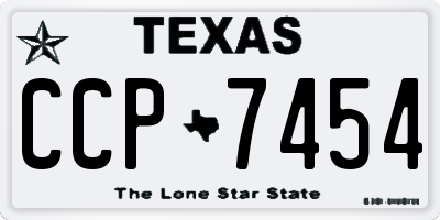 TX license plate CCP7454