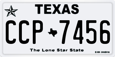 TX license plate CCP7456