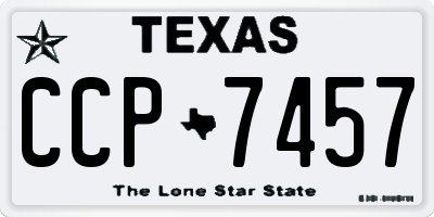 TX license plate CCP7457