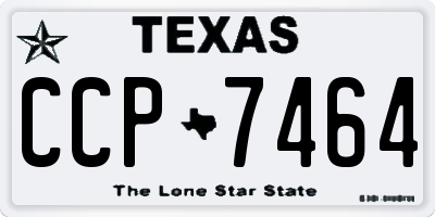 TX license plate CCP7464