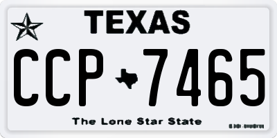 TX license plate CCP7465