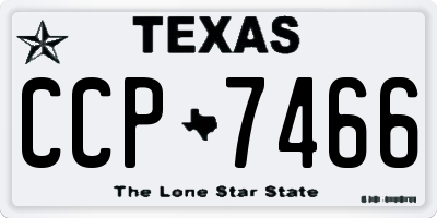 TX license plate CCP7466
