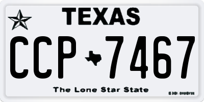 TX license plate CCP7467