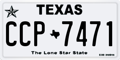 TX license plate CCP7471
