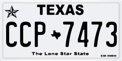 TX license plate CCP7473