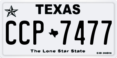 TX license plate CCP7477