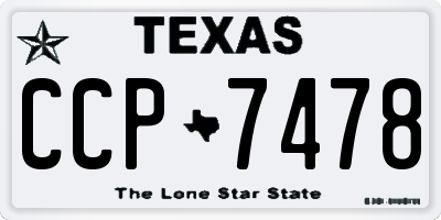 TX license plate CCP7478