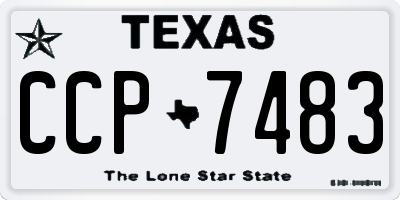 TX license plate CCP7483