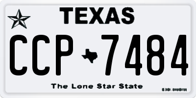 TX license plate CCP7484