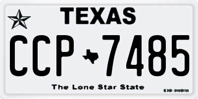 TX license plate CCP7485