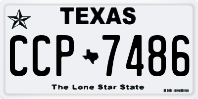 TX license plate CCP7486