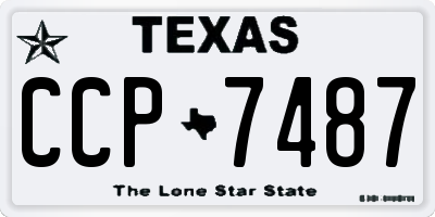 TX license plate CCP7487