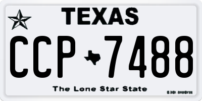TX license plate CCP7488