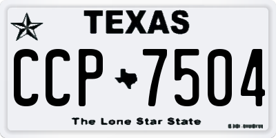 TX license plate CCP7504