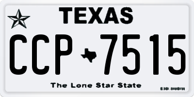 TX license plate CCP7515