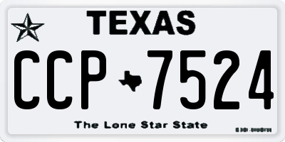 TX license plate CCP7524