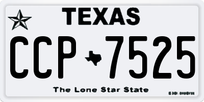 TX license plate CCP7525