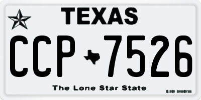 TX license plate CCP7526