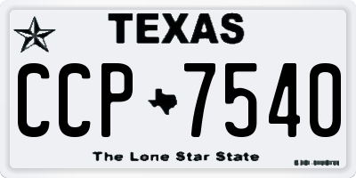 TX license plate CCP7540