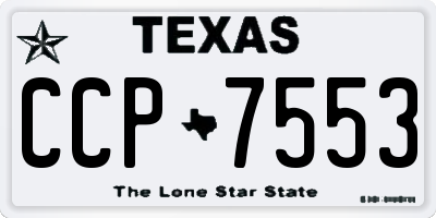 TX license plate CCP7553