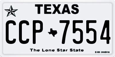TX license plate CCP7554