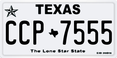 TX license plate CCP7555
