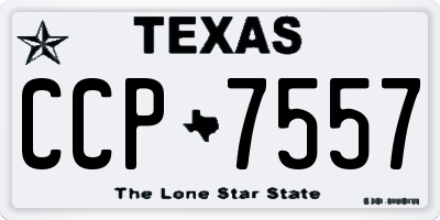 TX license plate CCP7557